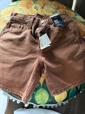 Levi's 501 Brown Denim Shorts